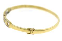 Glamorous 18kt YG Hinged Diamond Bangle Bracelet