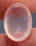 Glowing! 14.77ct powder pink Rose Quartz cabochon