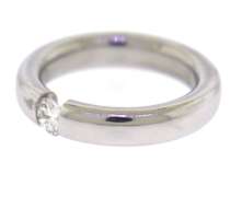 Dazzling 18kt White Gold Tension Set Round Diamond Ring