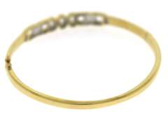 Glamorous 18kt YG Hinged Diamond Bangle Bracelet