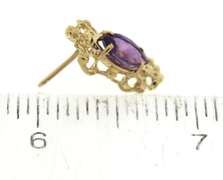 Stunning Yellow Gold Amethyst Earrings