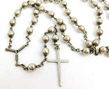 Vintage Mexican Sterling Silver Rosary
