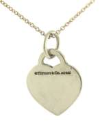 Tiffany & Co Heart Tag Charm Pendant Necklace