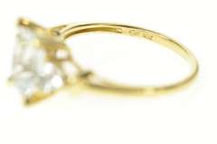 10K Yellow Gold Three Stone Classic Simple Statement Ring