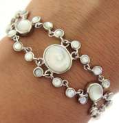 Sterling Silver Moonstone Bracelet