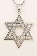 Fantastic Star of David 3.79cts Diamond Necklace