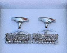 Handsome Pair Jeweled Style Cufflinks By Carelli