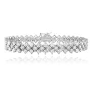 13ct Cubic Zirconia Chevron Tennis Bracelet