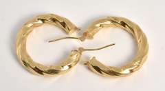 Pretty Quarter Sized Hoop Earrings