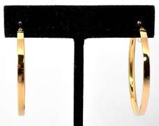 Fun Flat 14KT Rose Gold Hoop Earrings