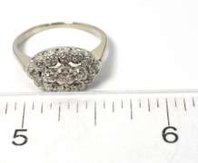 Gorgeous 15-Stone Diamond Cluster Ring in 14KT White Gold