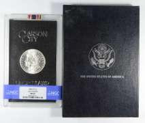 MS63 1884-CC Morgan Silver Dollar - GSA Hoard - Graded NGC - COA