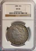 Certified Morgan Silver Dollar 1884