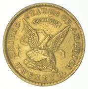 1853 $20 U.S. Assay Office San Francisco, California Gold Coin