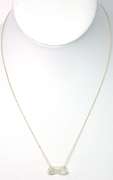 Sterling Silver White Stone Necklace