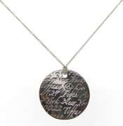 Tiffany & Co Small Notes Disc Pendant Necklace