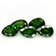 Steller 3.79ct 6 piece set of top color Chrome Diopside