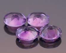 Glittering 6.39ct 7x9mm real Bolivian Amethyst set