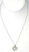 Cute CZ Heart Necklace in Sterling Silver