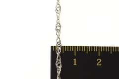 14K White Gold 2.3mm Rolling Twist Curb Spiral Chain Necklace