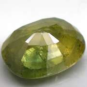 Attention grabbing 4.10ct moss green Sapphire