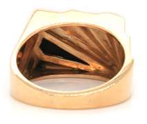 Stunning 14kt YG Erte Black Onyx Gents Ring