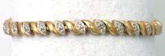2-Tone Vermeil Bracelet with Diamond Accent