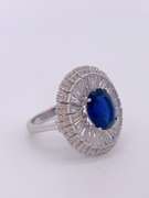 Princess Diana Themed Blue Sapphire Cocktail Ring