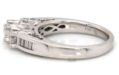 Modern Elegance 14kt WG Round Diamond Ring with Channel Set Accents