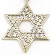 Fantastic Star of David 3.79cts Diamond Necklace