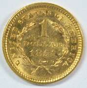 Lovely BU 1851 US Type One $1 Gold Piece