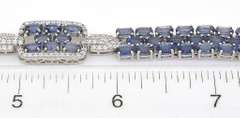 Dynamic Tanzanite & CZ Bracelet in Platinum-Plated Silver