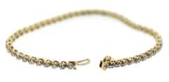 Charming Yellow Gold Diamond Tennis Bracelet