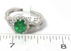 Very elegant 18KT Emerald & Diamond Ring