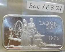 1 Oz Silver Ingot:  Labor Day