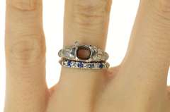 Platinum 0.765 Diamond Bridal Set Engagement Setting Ring