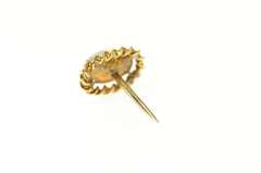 14K Yellow Gold Victorian Natural Opal Twist Trim Lapel Pin/Brooch