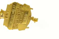 10K Yellow Gold FBI 25 Years Fidelity Bravery Integrity Pendant/Pin