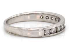 Classic 14kt WG Channel Set Diamond Band