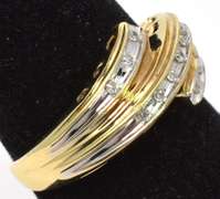 Diamond Band Row Ring in Yellow Gold