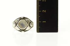 Sterling Silver Georg Jensen Ornate Moonstone Cabochon S20 Ring