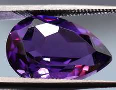 Rich violet 5.58ct emerald cut Amethyst