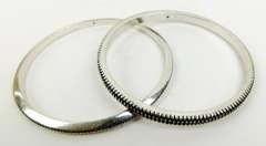 2 Silver Bangle Bracelets