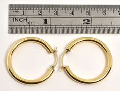 Half Dollar Sized Hoop Earrings