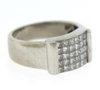 Dazzling White Gold 1cts Princess Cut Wedding Band