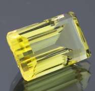 Double step cut 13.63ct lemon yellow Citrine