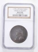 MS63 BN 1795 George Washington LTR Edge Token Liberty & Security - NGC