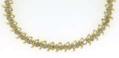 Gorgeous 14kt YG 4.50CTW Diamond "S"-Link Tennis Bracelet