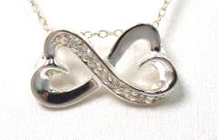 Sterling Silver White Stone Necklace