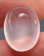 Glowing! 14.77ct powder pink Rose Quartz cabochon